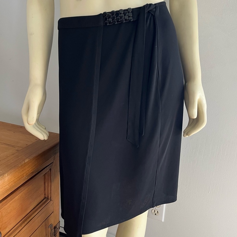 La Perla Women’s Black Wrap Skirt Beach Swimsuit Cover Up 42 M